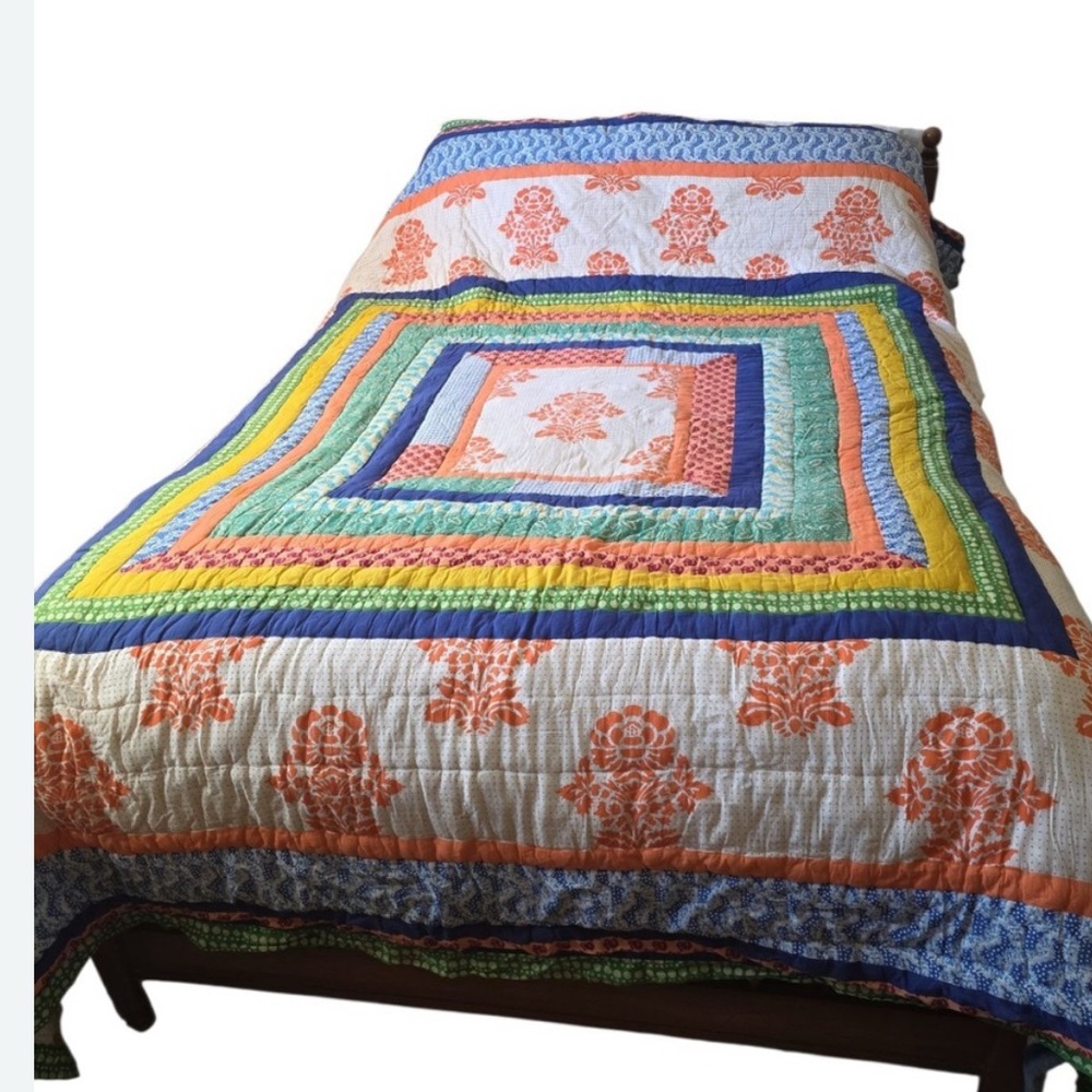 Anthropology Reversible King size Quilt